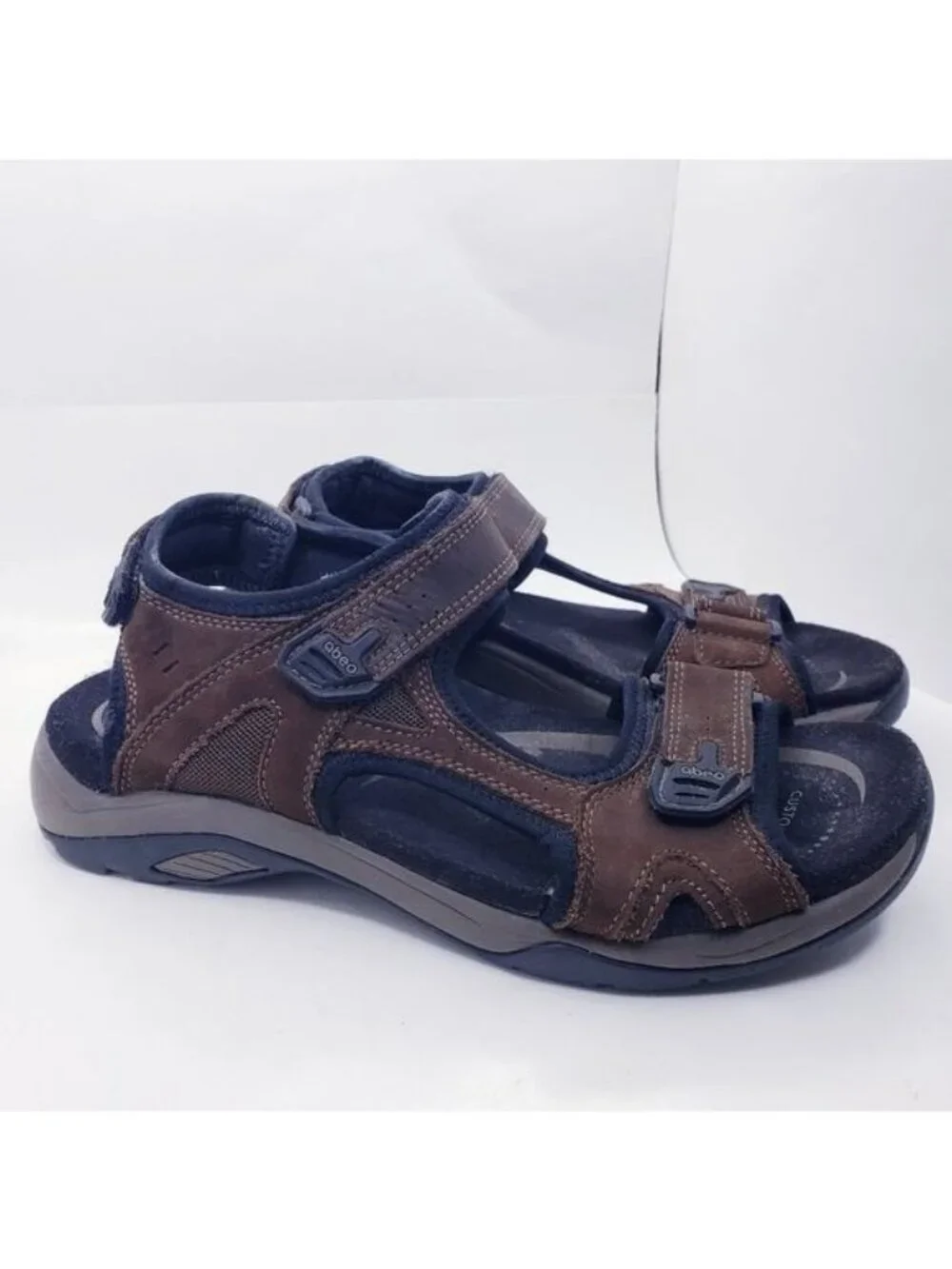 Abeo Davenport Biosystem Brown Trail Hiking Comfort Sandals Men's Size 9